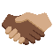 Handshake- Dark Skin Tone- Medium Skin Tone emoji on Twitter
